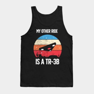 My Other Ride is a TR-3B Black Manta Triangle UFO Tank Top